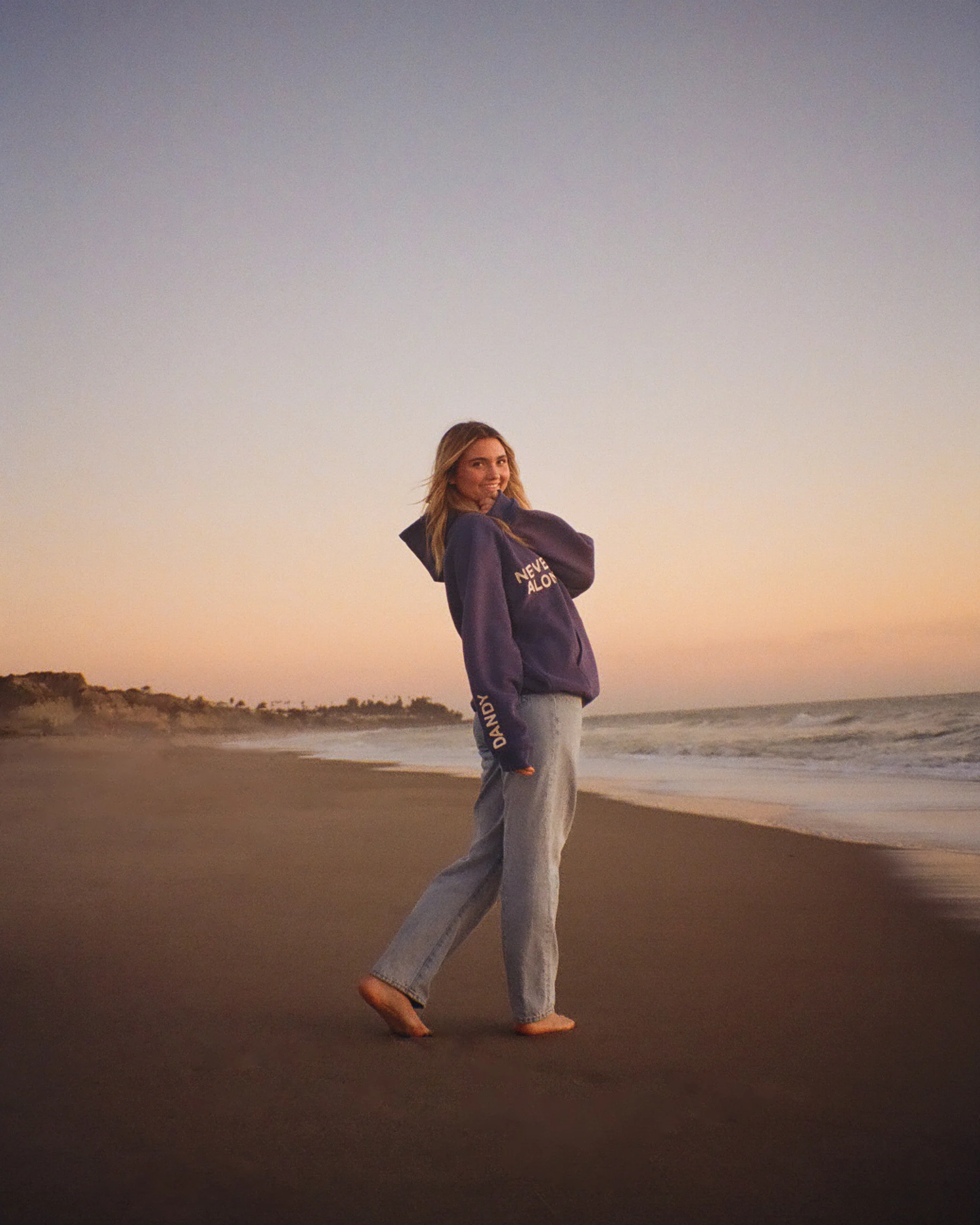 "All my Friends" Oversized Lux Hoodie in Blue - Image 5
