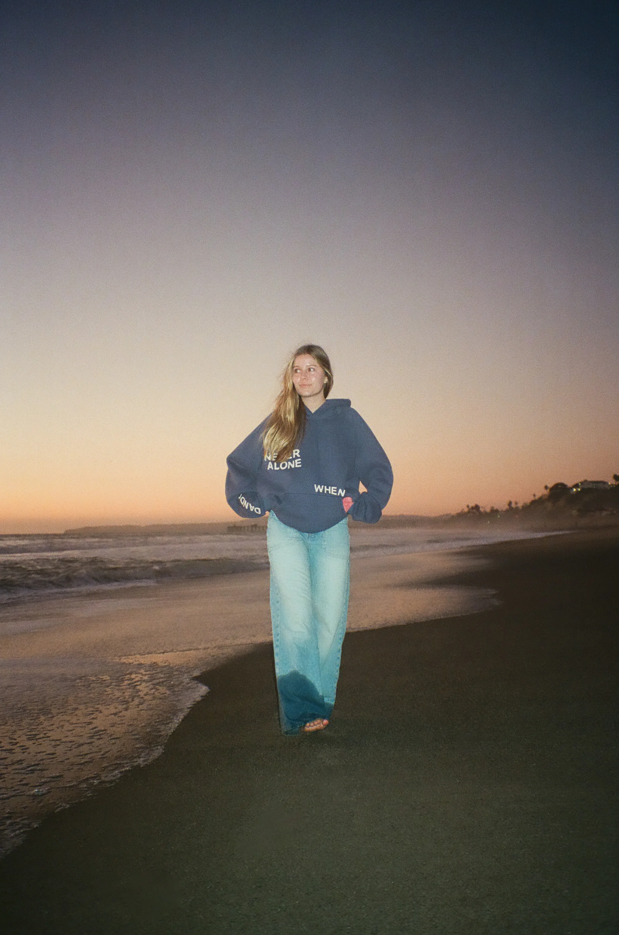 "All my Friends" Oversized Lux Hoodie in Blue - Image 9