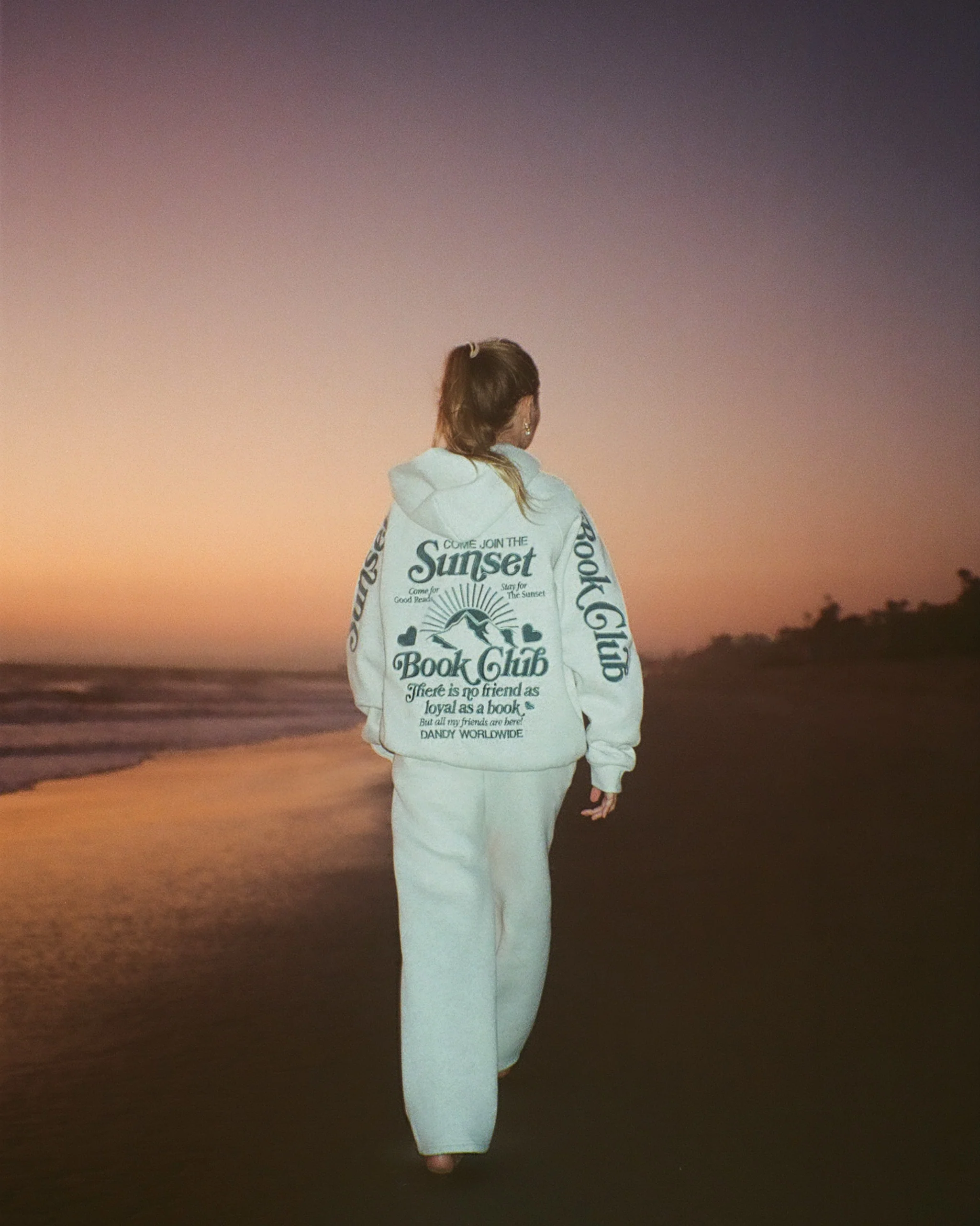 "Book Club" Oversized Lux Hoodie in Heather Gray and Blue - Image 15