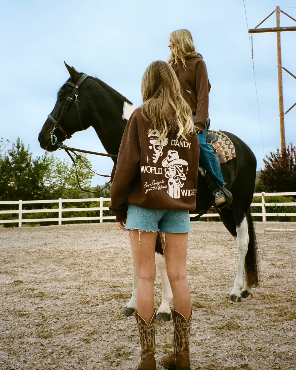 "Cowgirl" Oversized Lux Hoodie in Brown - Image 10