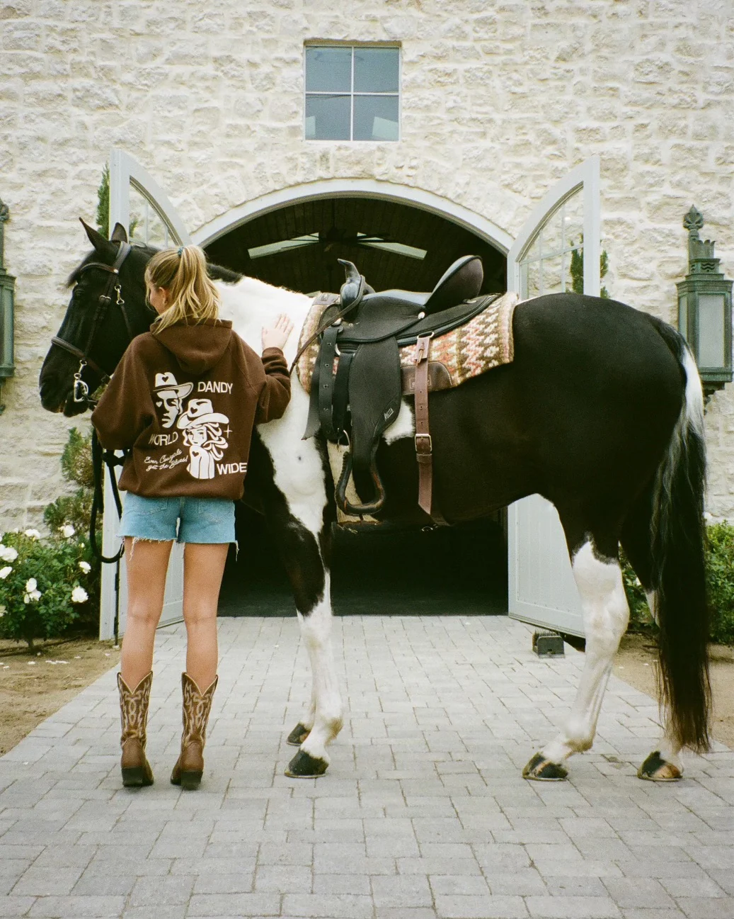 "Cowgirl" Oversized Lux Hoodie in Brown - Image 6