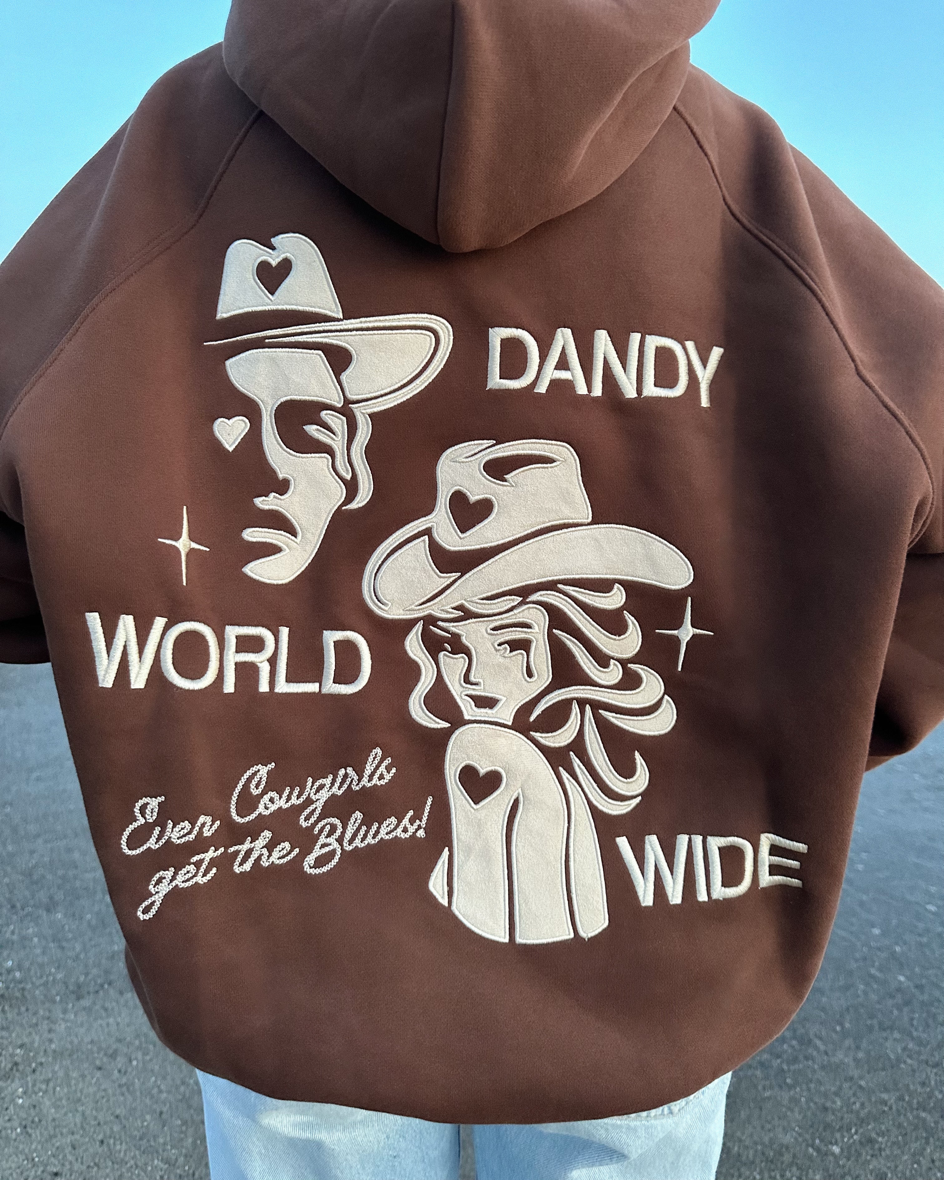"Cowgirl" Oversized Lux Hoodie in Brown - Image 8