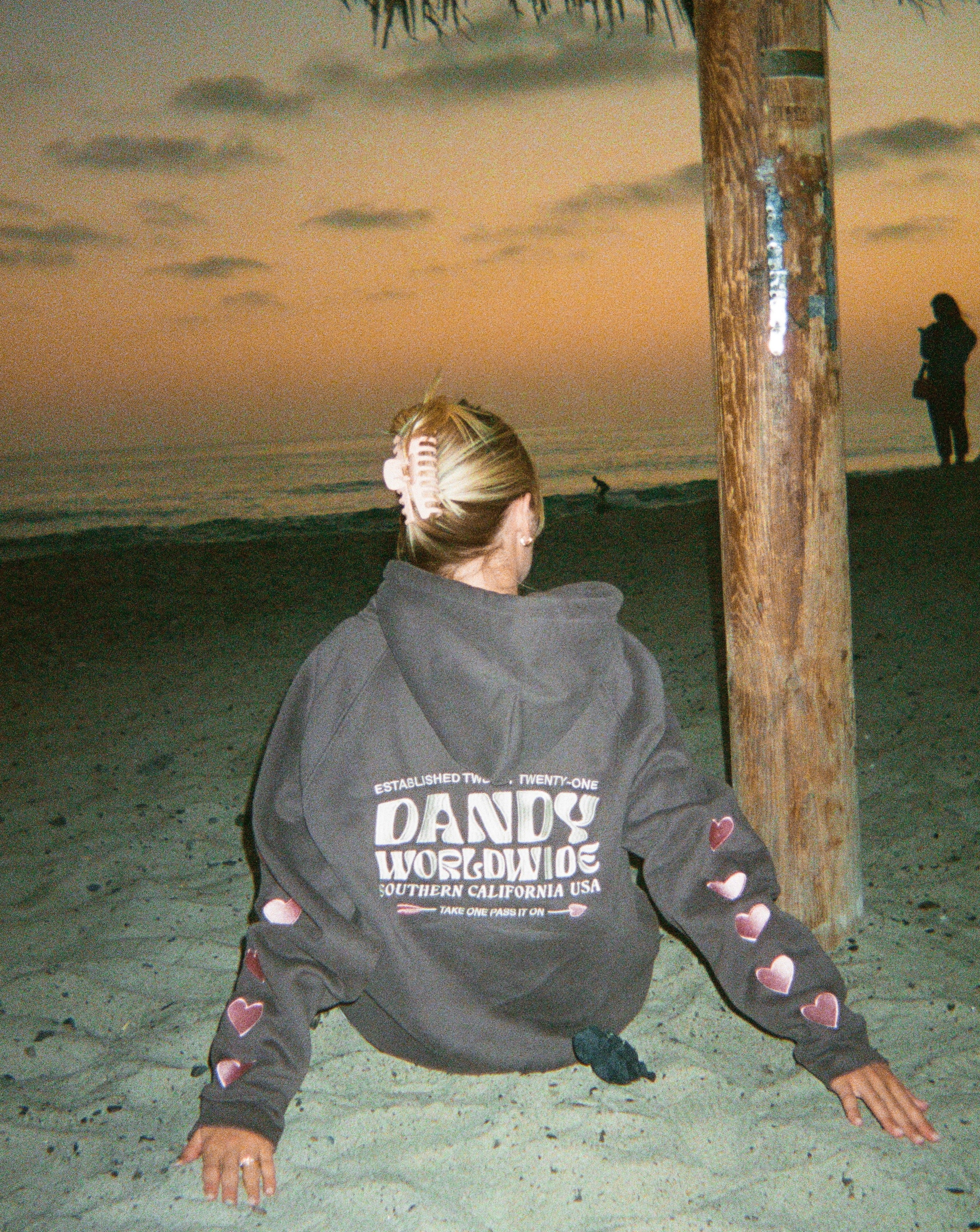 "Heart on My Sleeve" Oversized Lux Hoodie in Charcoal Gray - Image 8