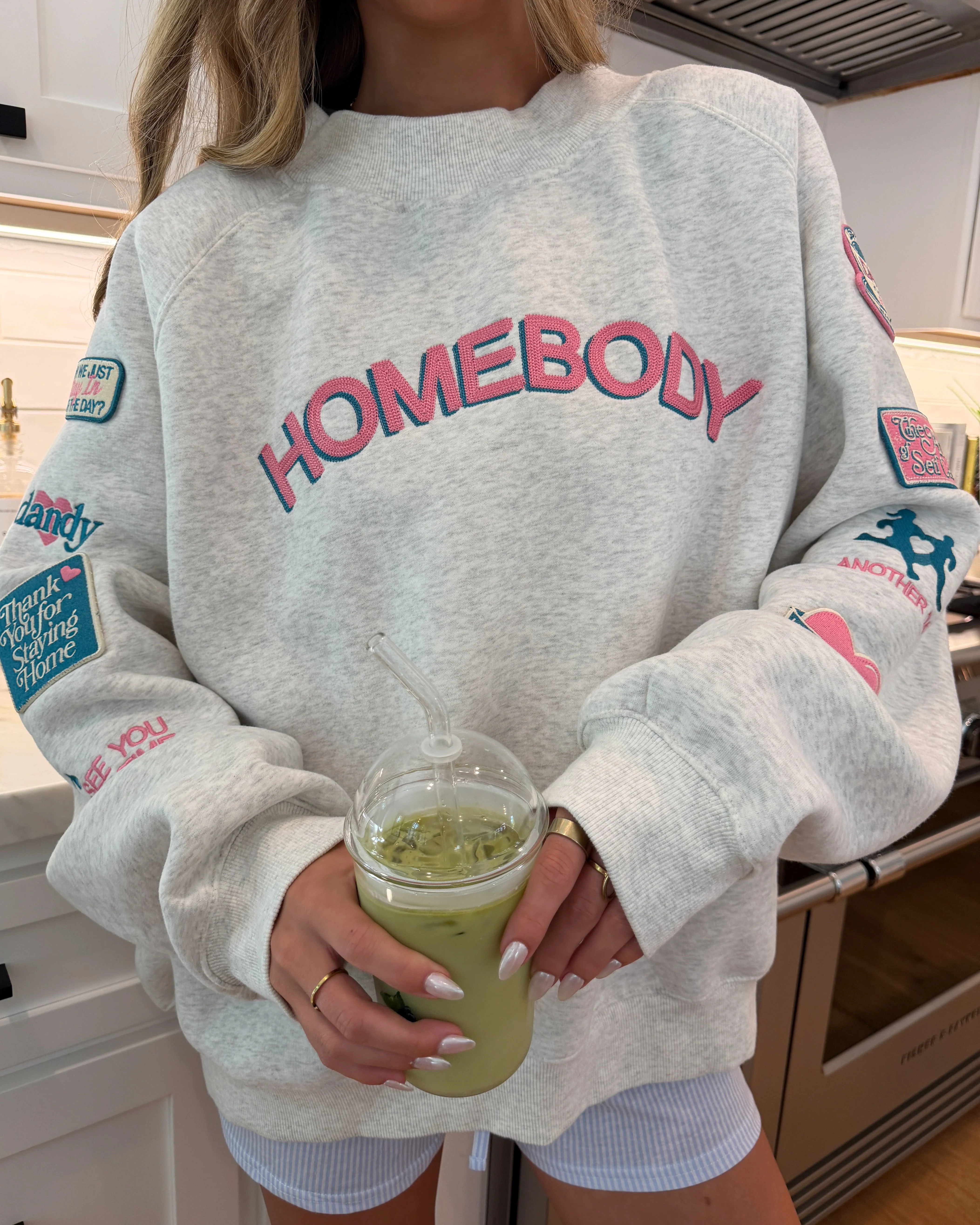 "Homebody" Mockneck in Heather Gray - Image 5