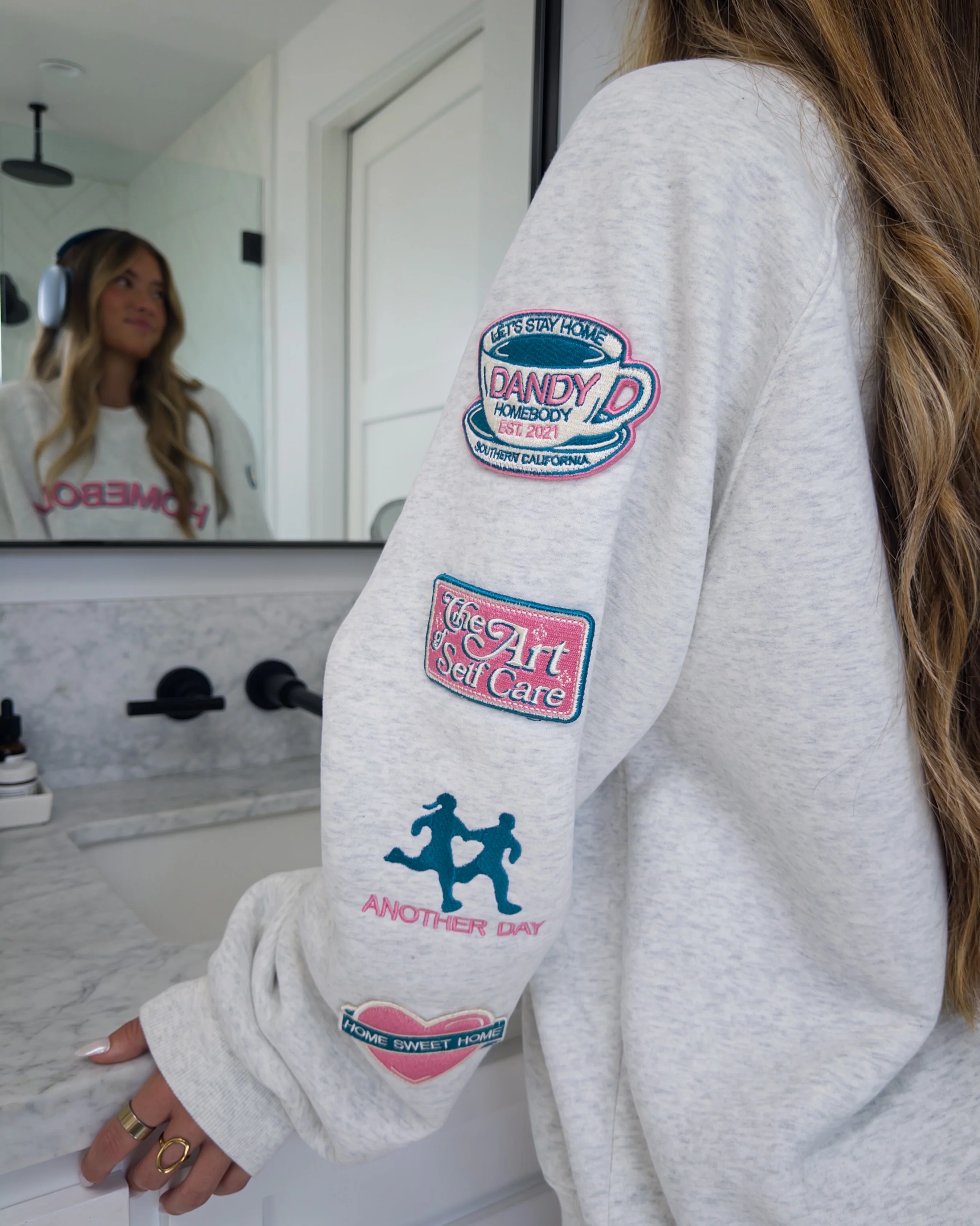 "Homebody" Mockneck in Heather Gray - Image 7