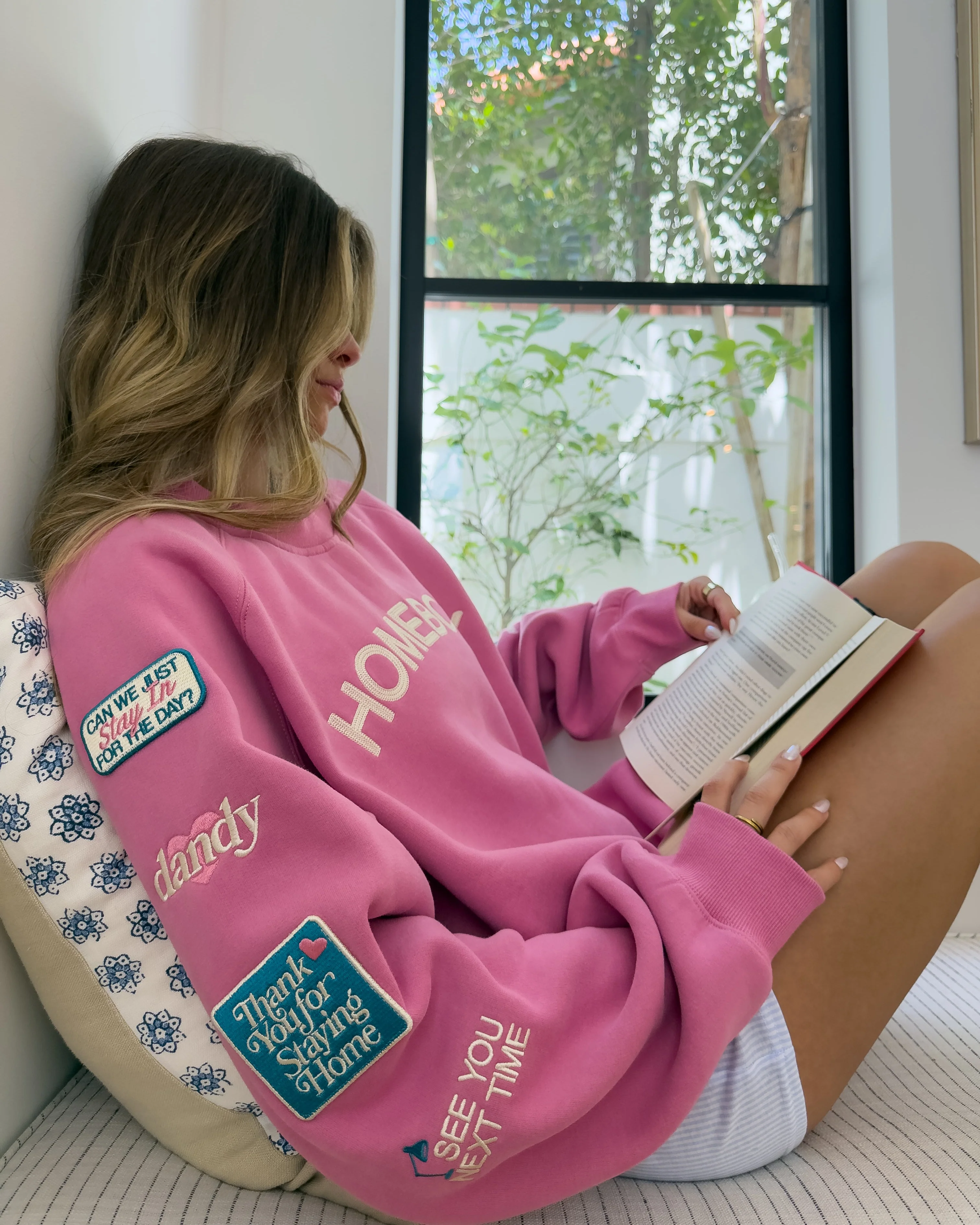 "Homebody" Mockneck in Pink - Image 4