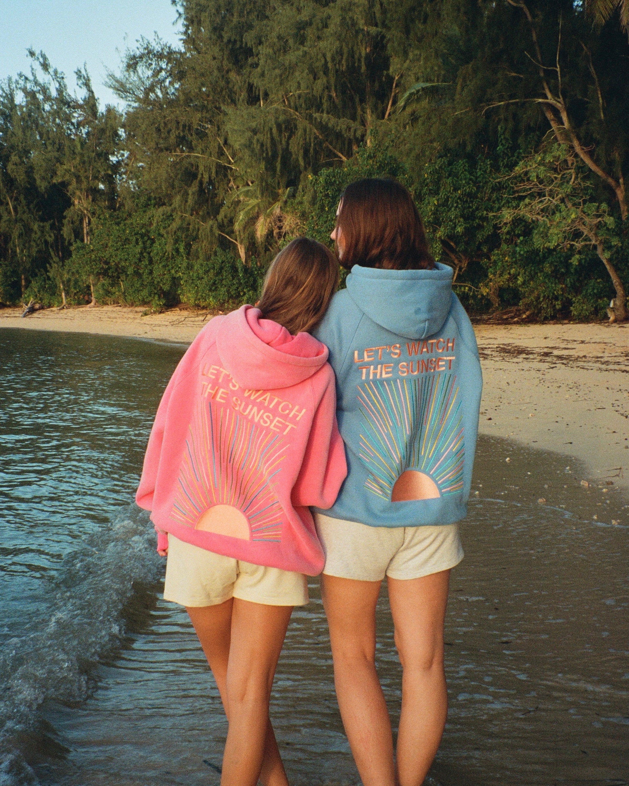 "Let's Watch the Sunset" Oversized Lux Hoodie in Vintage Washed Pink - Image 8