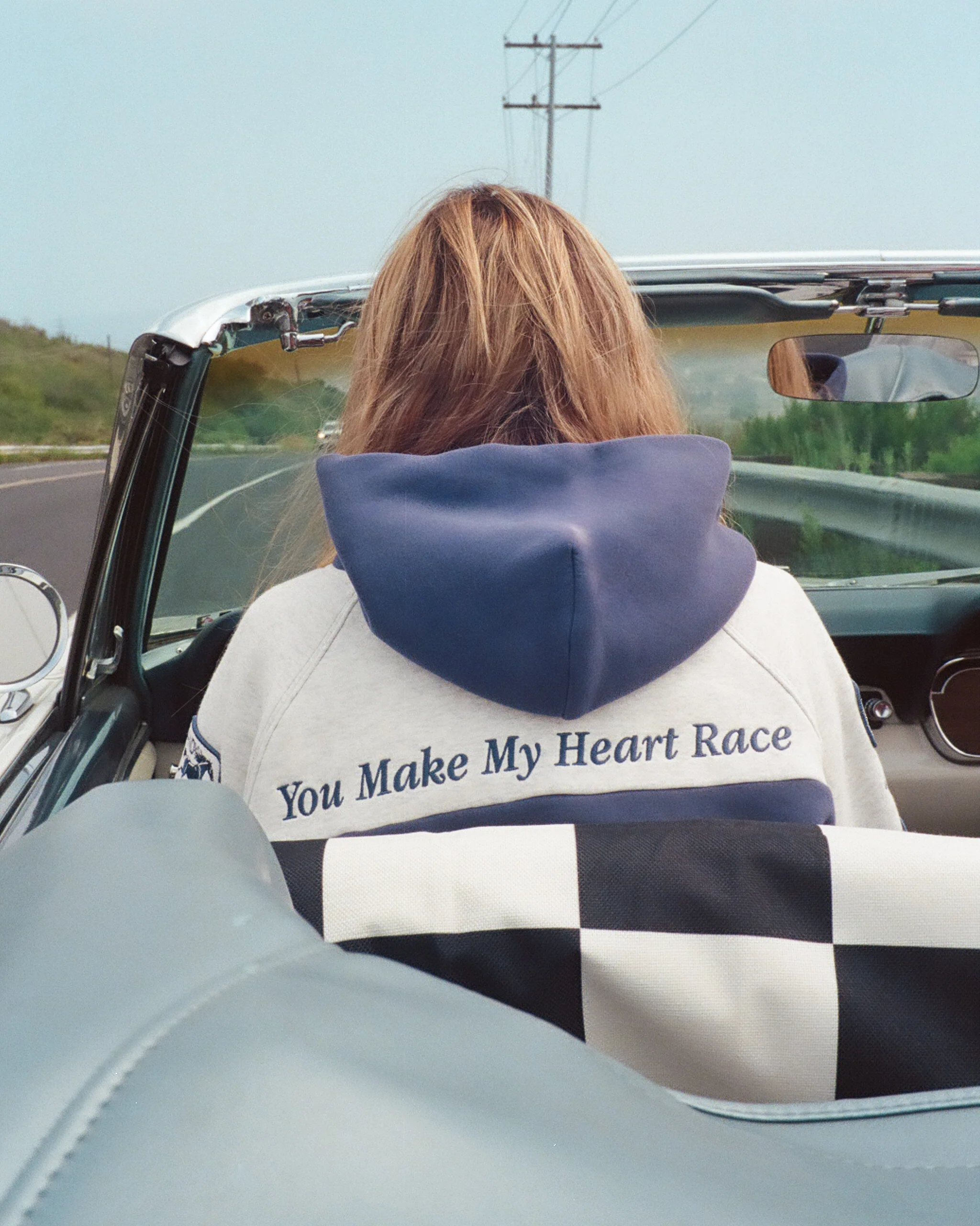 "Racing Heart" Oversized Lux Hoodie in Blue - Image 8